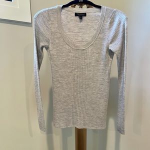 Banana Republic Merino Wool Light Gray Sweater